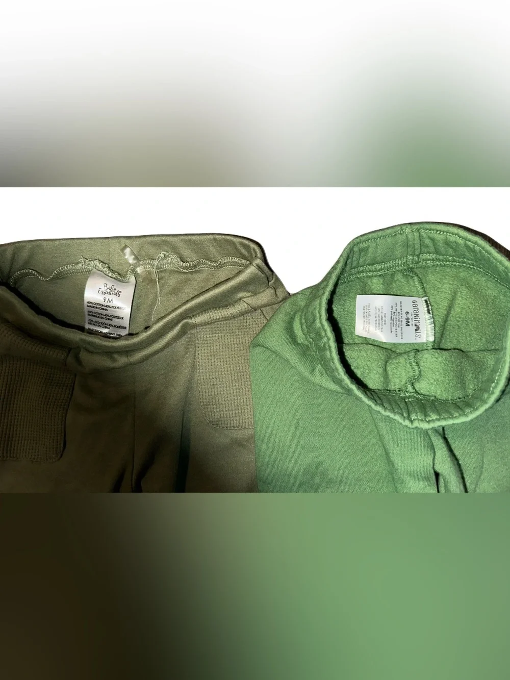 Garanimals & Baby Essentials Olive & Green Pull-On Joggers - 2 Pack 6-9m